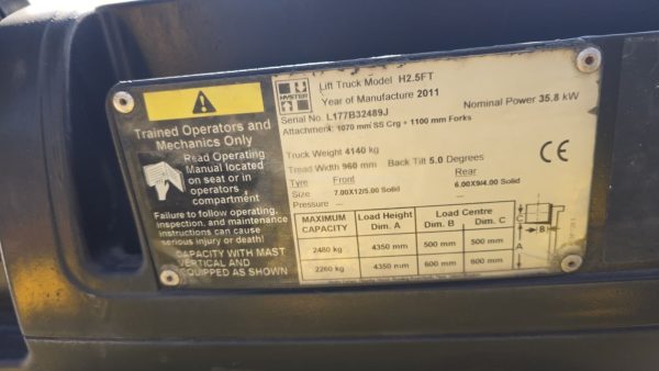 Stivuitor diesel Hyster H2.5 FT